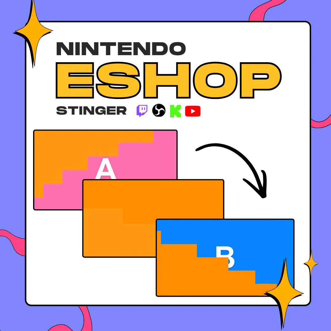 Nintendo eShop Loading Screen OBS Stinger Animated Transition | Orange & Red (Digital Download) thumbnail