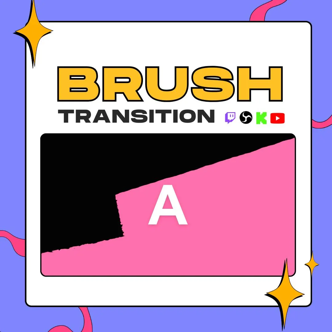 Brush Animated Transition inspired in Persona 5 for OBS | Stinger | Twitch | Youtube | Kick thumbnail