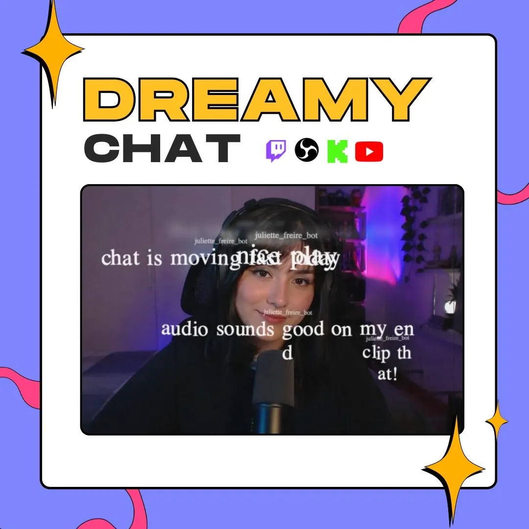 Dreamy Animated Chat Overlay Widget | StreamElements, Twitch, Kick (Digital Download) thumbnail