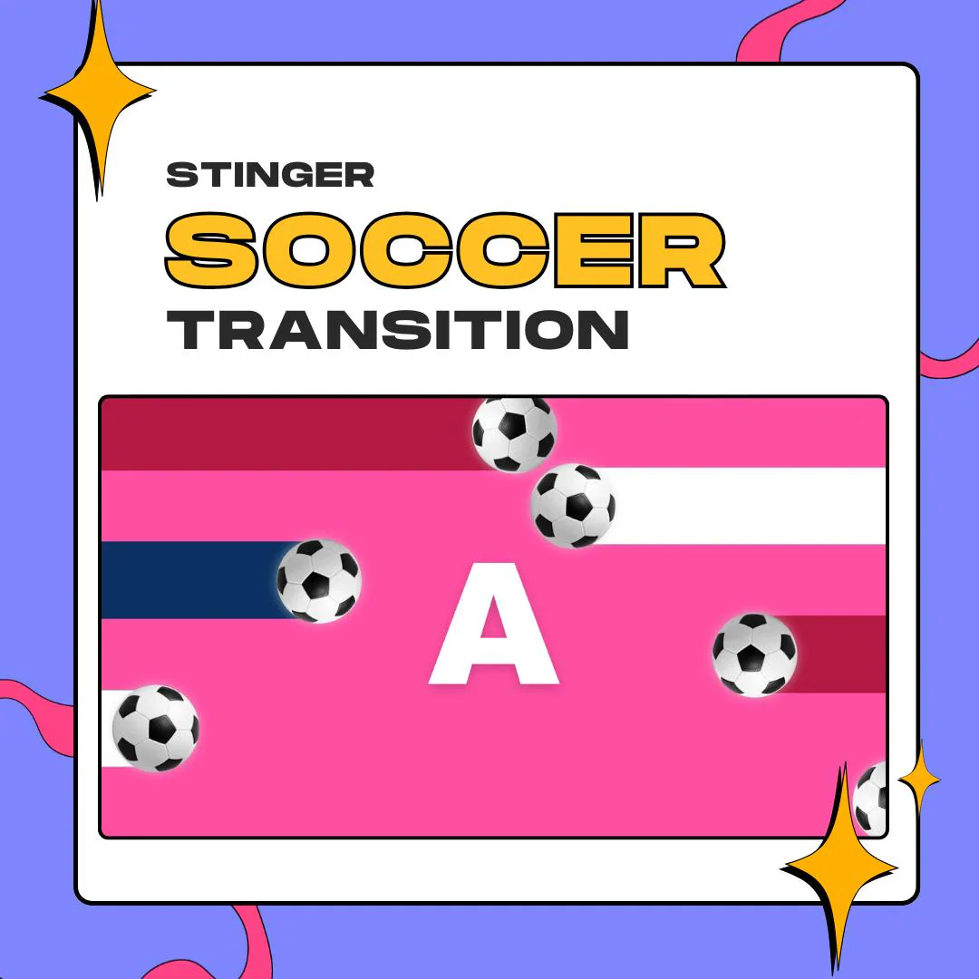 Soccer Football Stinger Animated Transition Pack, 10 Flag Colorways (Digital Download) | OBS | Twitch thumbnail